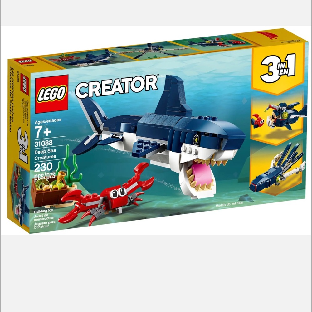 LEGO Creator Deep Sea Creatures Shark Crab Building Blocks #31088 NO BOX Retired